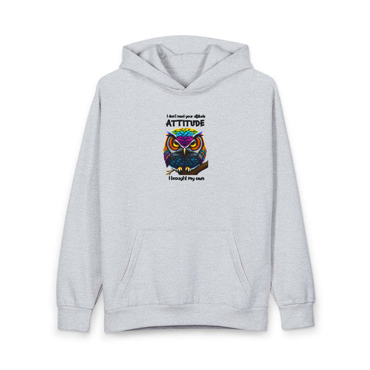 Owl Attitude Pullover Hoodie — Colorful Graffiti Owl Graphic Hoodie