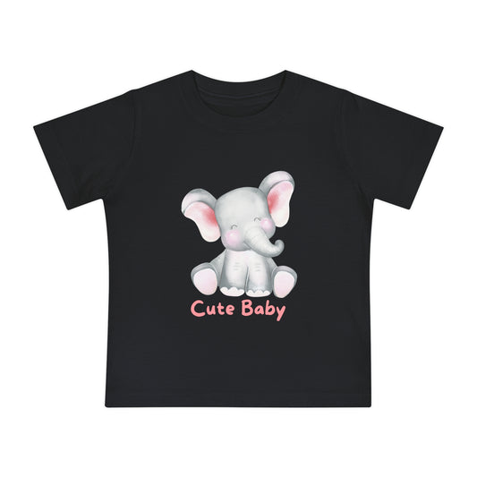 Cute Baby Elephant Short Sleeve T-Shirt — Newborn & Infant Graphic Tee
