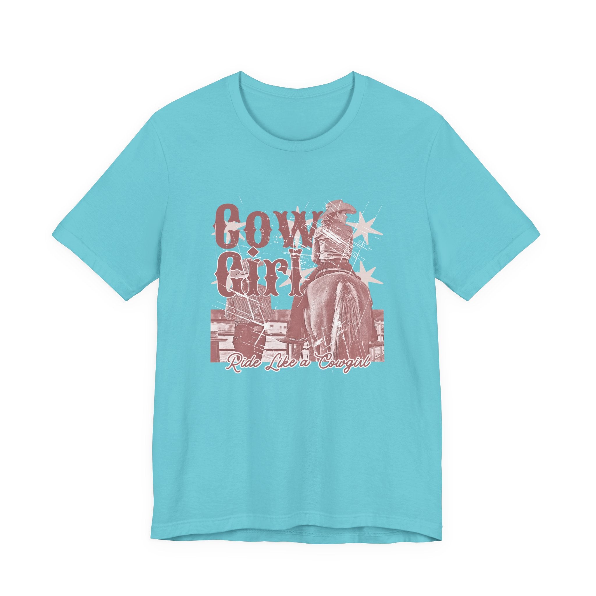Cowgirl Tee – 'Cowgirl' Vintage Rodeo Graphic Short Sleeve Shirt
