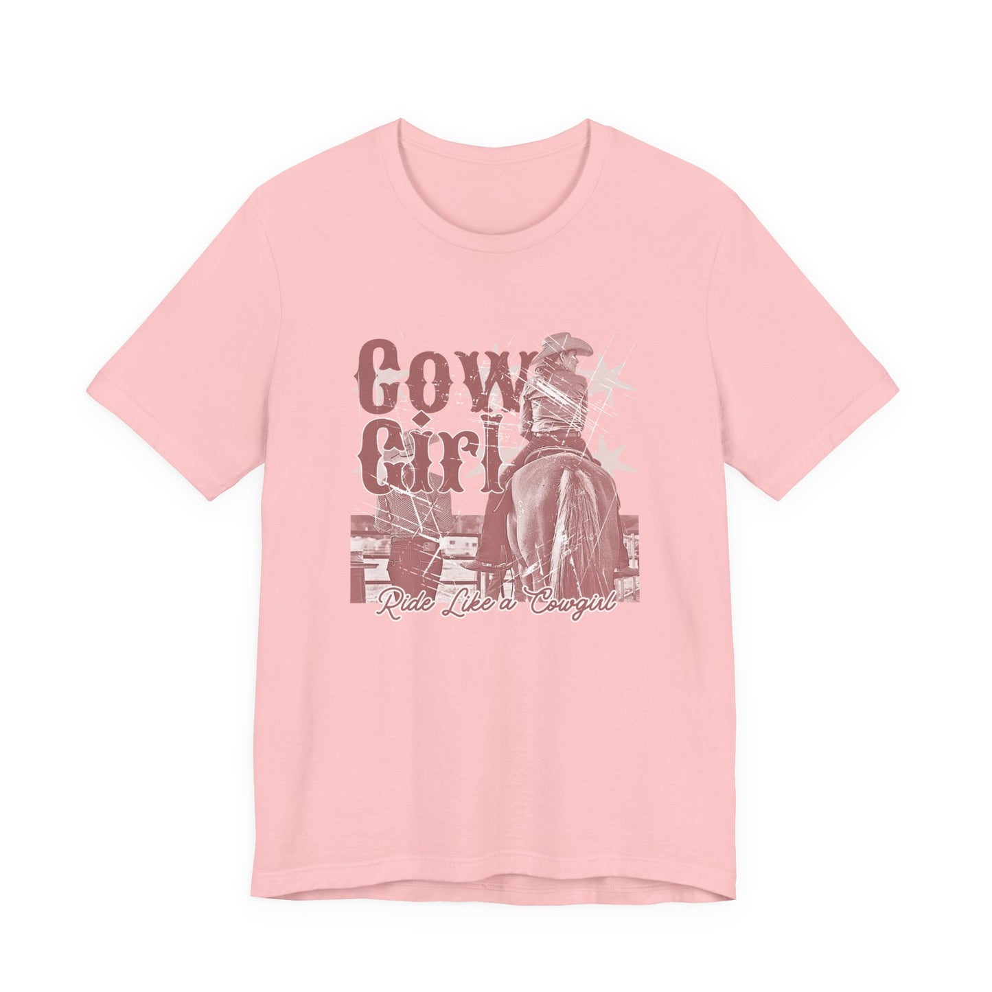 Cowgirl Tee – 'Cowgirl' Vintage Rodeo Graphic Short Sleeve Shirt