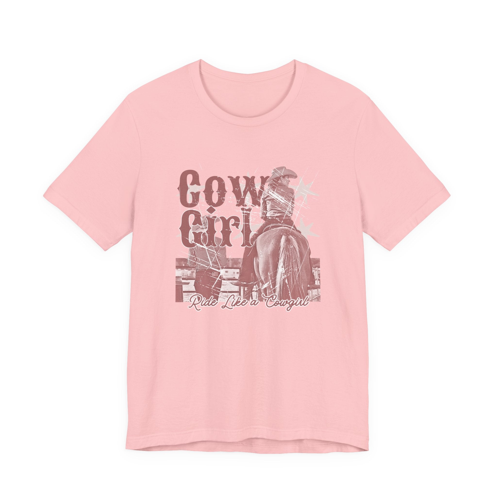 Cowgirl Tee – 'Cowgirl' Vintage Rodeo Graphic Short Sleeve Shirt