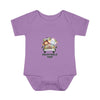 Infant Bodysuit with Enjoyable Trip Zoo Animals Design