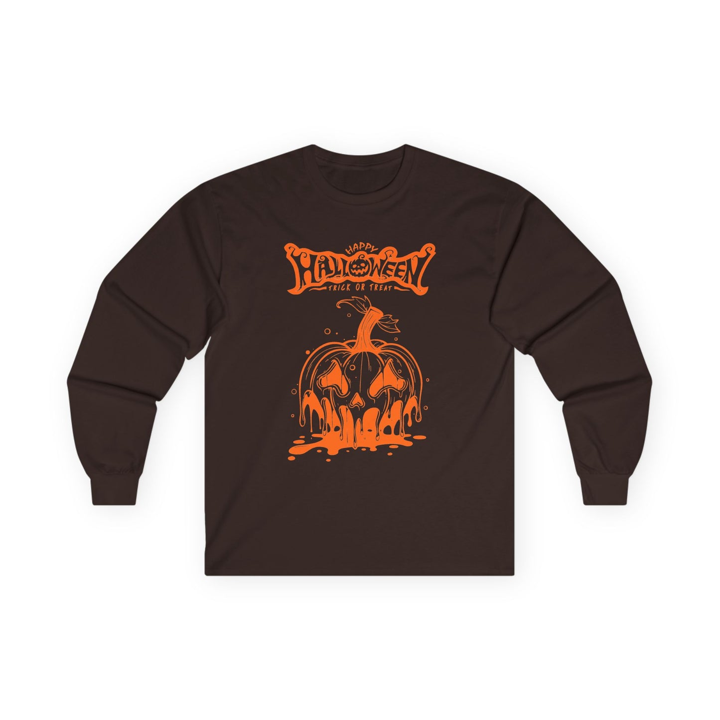 Halloween Pumpkin Drip Long Sleeve Tee