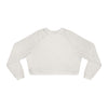 Cropped Pullover — Hand-Drawn Sunflower Line Art Sweatshirt