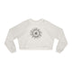 Cropped Pullover — Hand-Drawn Sunflower Line Art Sweatshirt