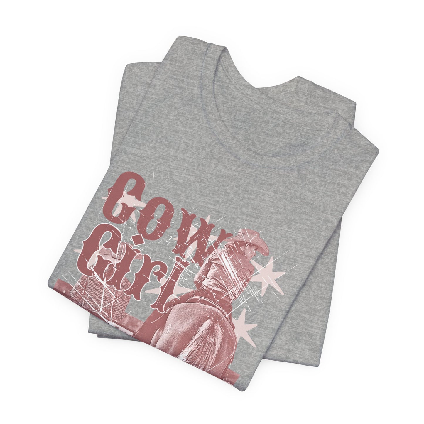 Cowgirl Tee – 'Cowgirl' Vintage Rodeo Graphic Short Sleeve Shirt
