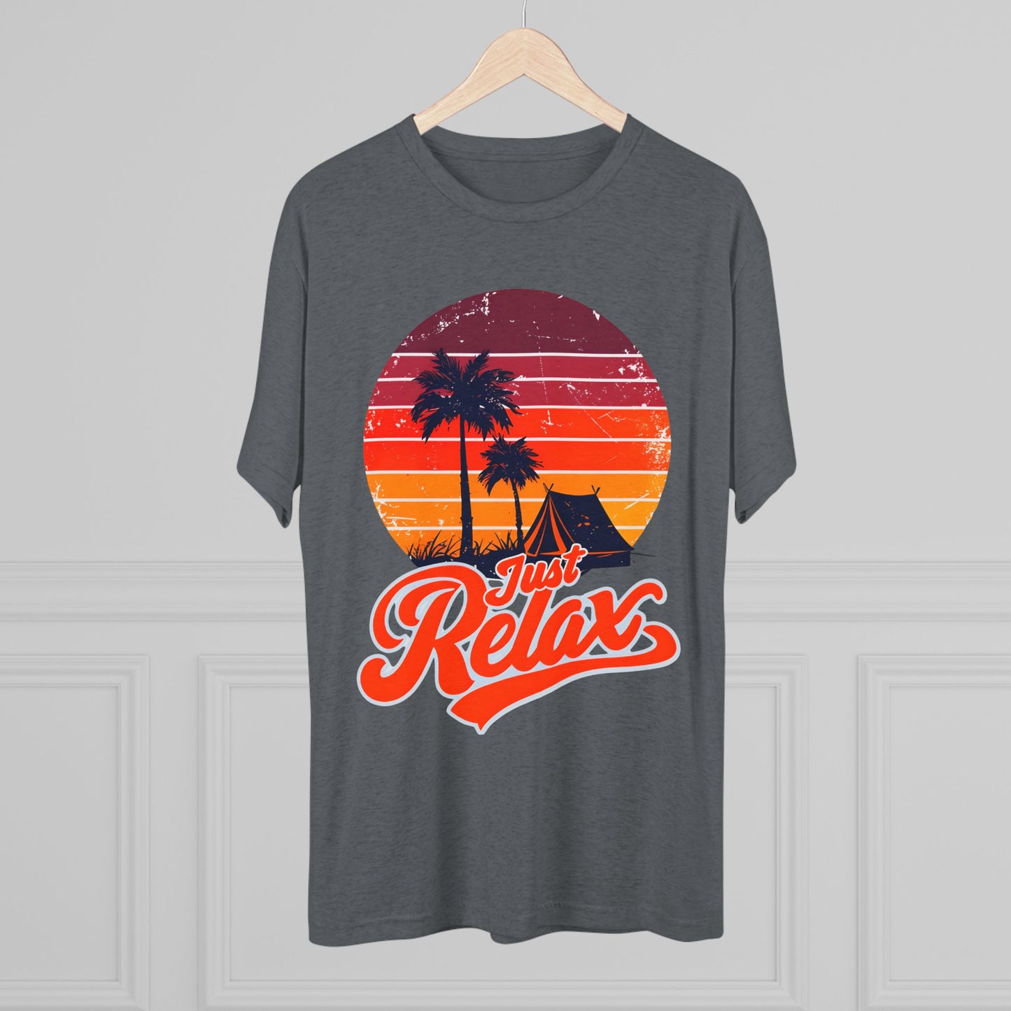 Just Relax Sunset Tee – Retro Palm Beach Vacation T-Shirt