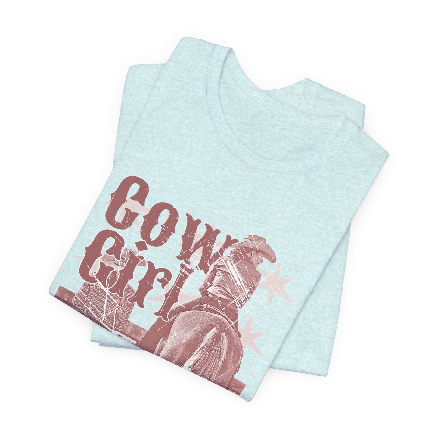 Cowgirl Tee – 'Cowgirl' Vintage Rodeo Graphic Short Sleeve Shirt