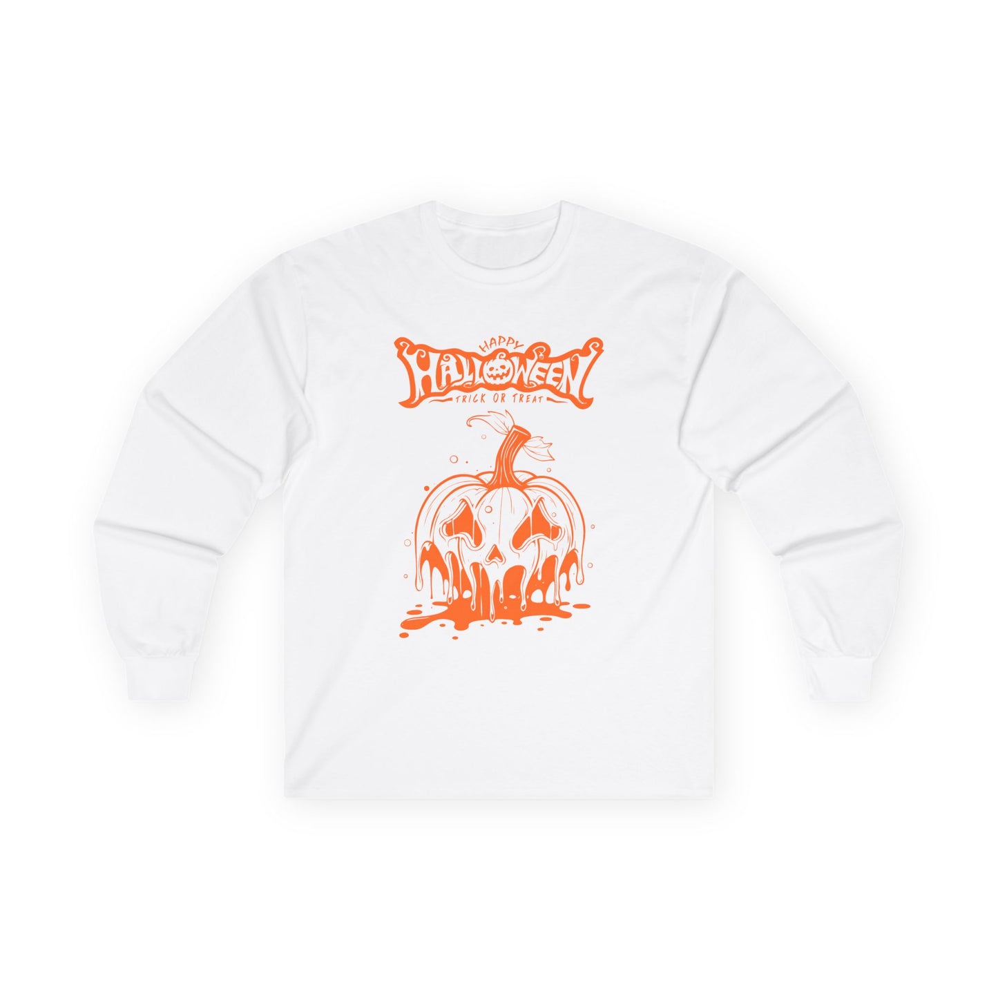 Halloween Pumpkin Drip Long Sleeve Tee