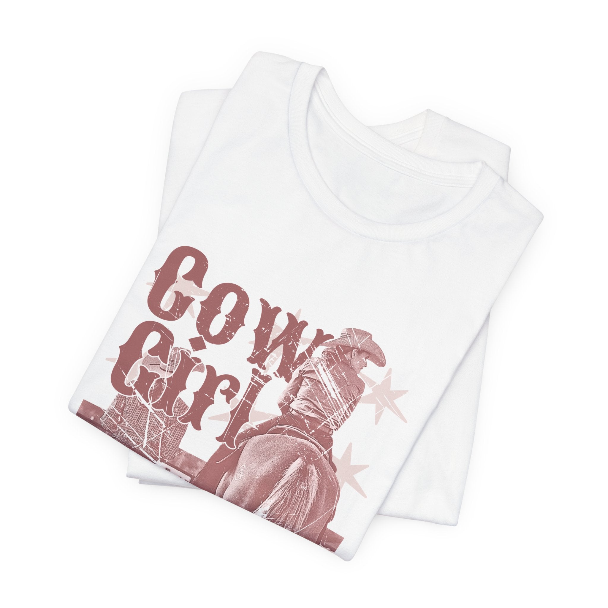 Cowgirl Tee – 'Cowgirl' Vintage Rodeo Graphic Short Sleeve Shirt