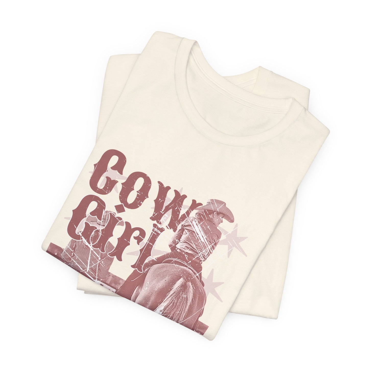 Cowgirl Tee – 'Cowgirl' Vintage Rodeo Graphic Short Sleeve Shirt
