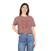 Crop Tee — "Bloom Life Is Good" Floral Graphic Crop Top