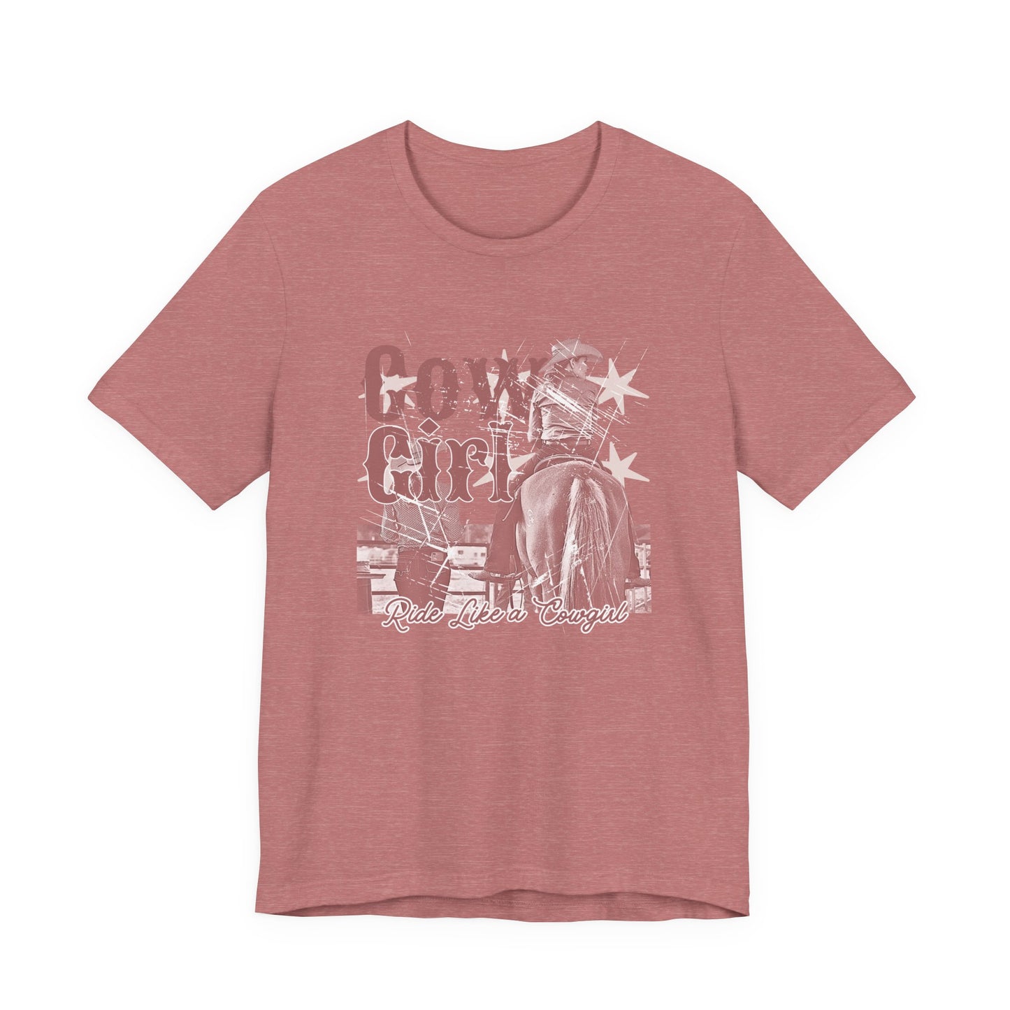 Cowgirl Tee – 'Cowgirl' Vintage Rodeo Graphic Short Sleeve Shirt