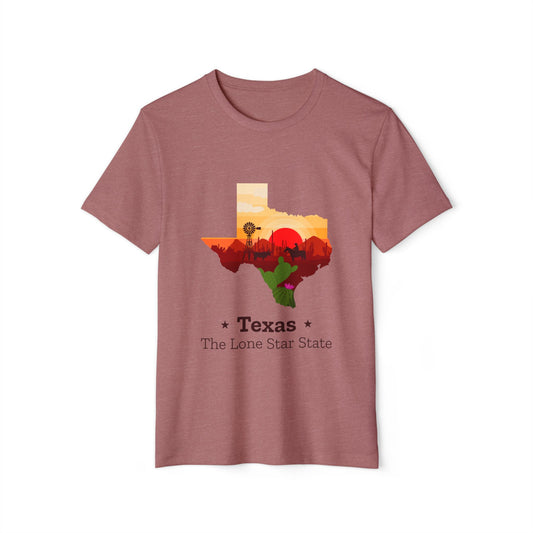 Texas Lone Star State T-Shirt – Scenic State Outline Tee