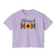 Blessed Mom Boxy Tee — Sunflower & Leopard Mother's Day Shirt