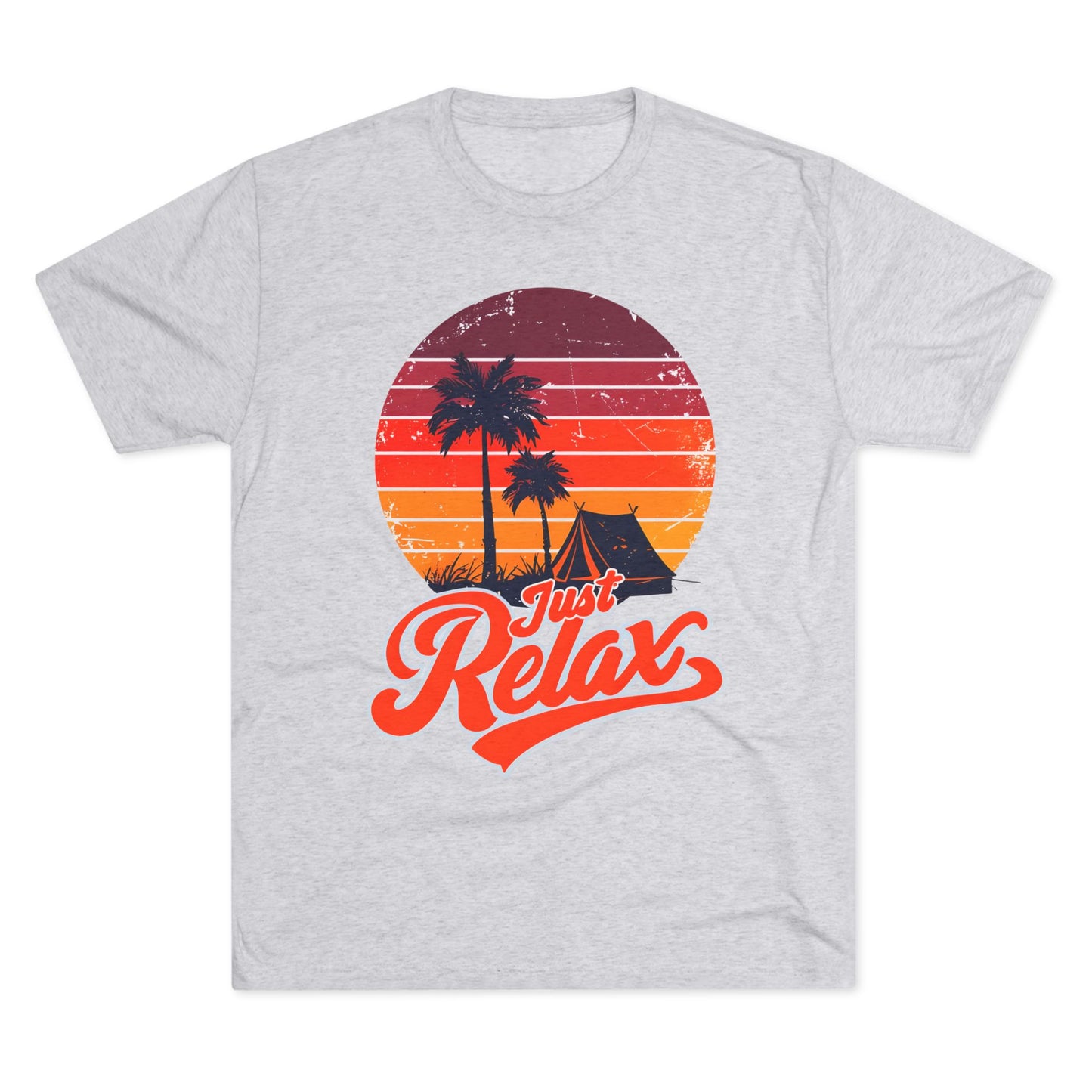 Just Relax Sunset Tee – Retro Palm Beach Vacation T-Shirt