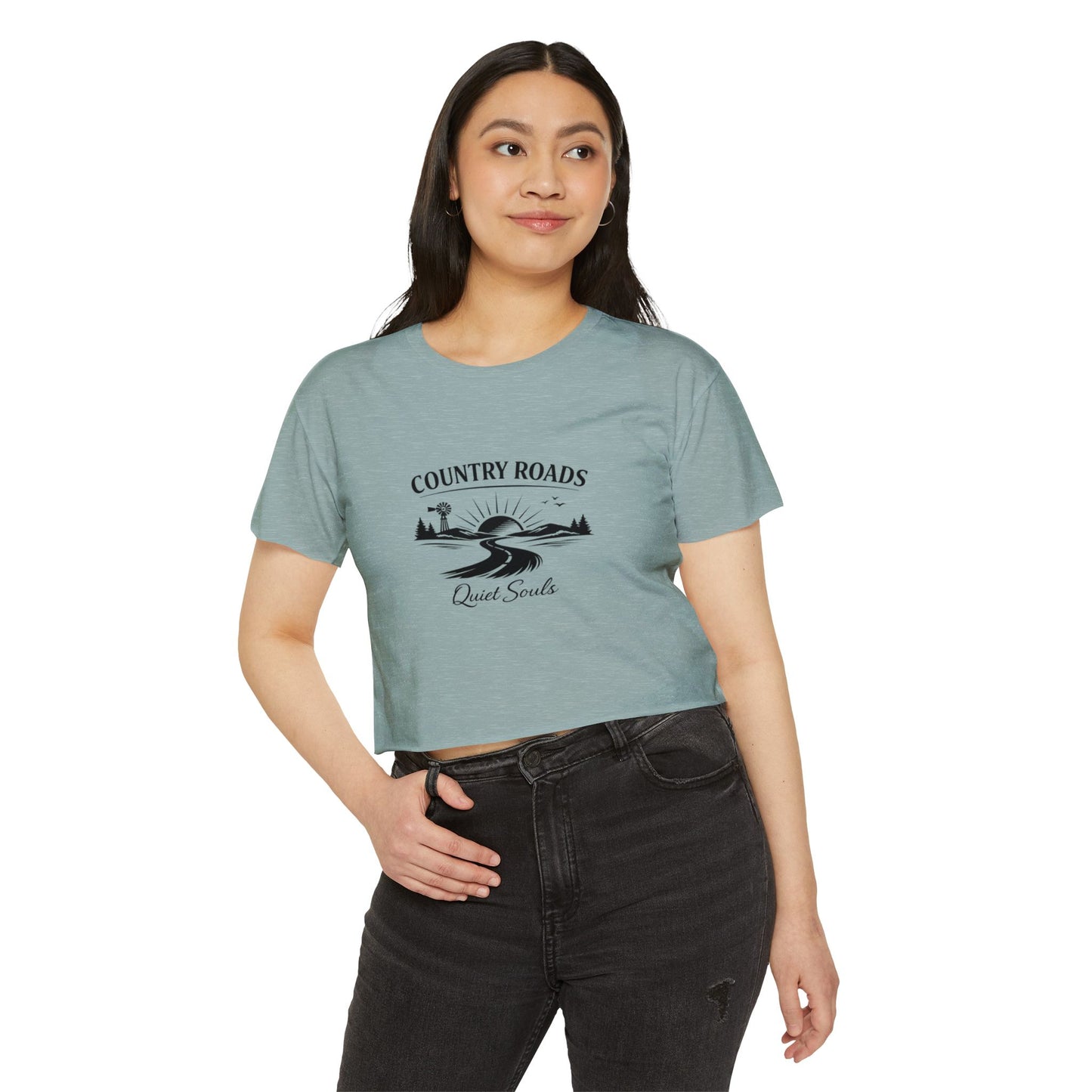 Country Roads Quiet Souls — Women's Festival Crop Top