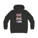 Cat & Dog Mom Hoodie — Floral Paw Print Pet Lover Sweatshirt