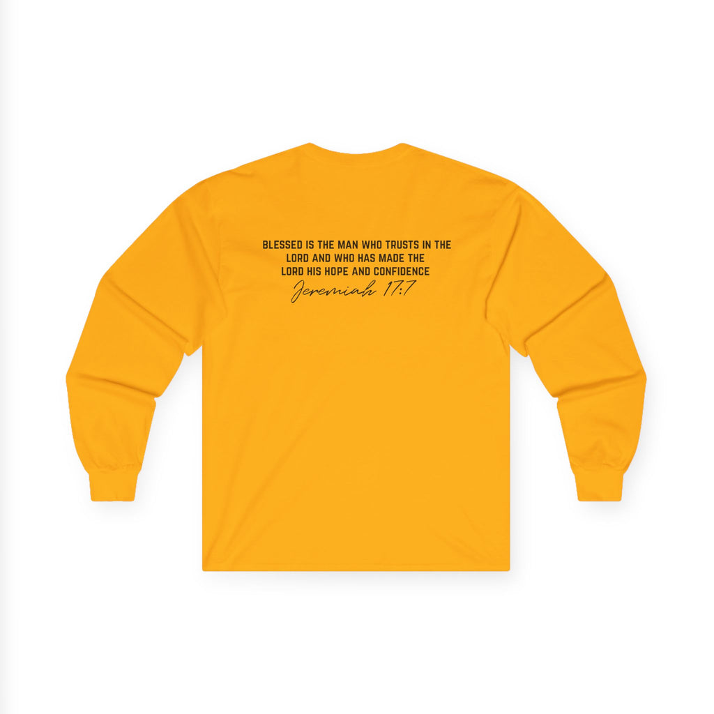 Father Man of God Long Sleeve Tee Vertical Script