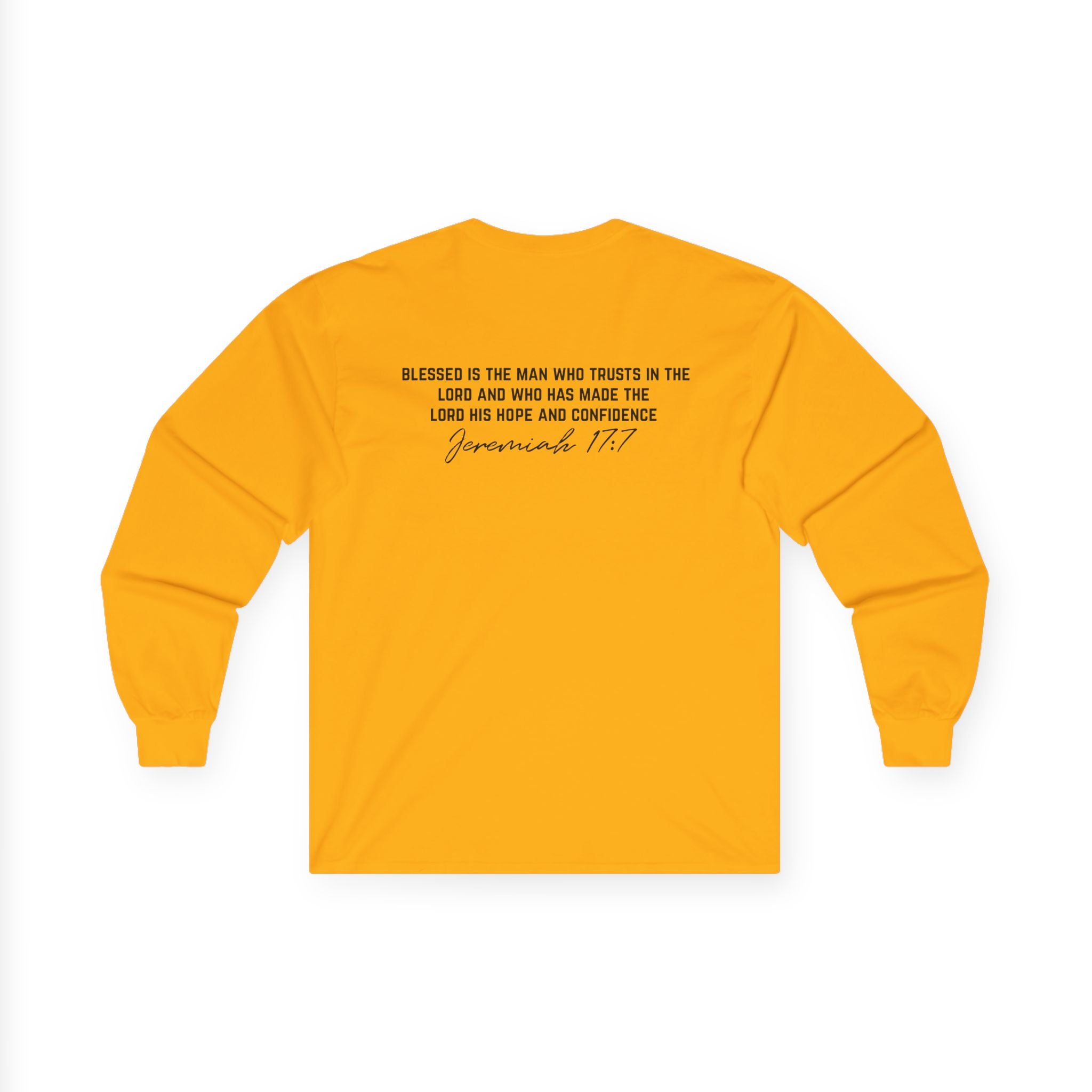 Father Man of God Long Sleeve Tee Vertical Script