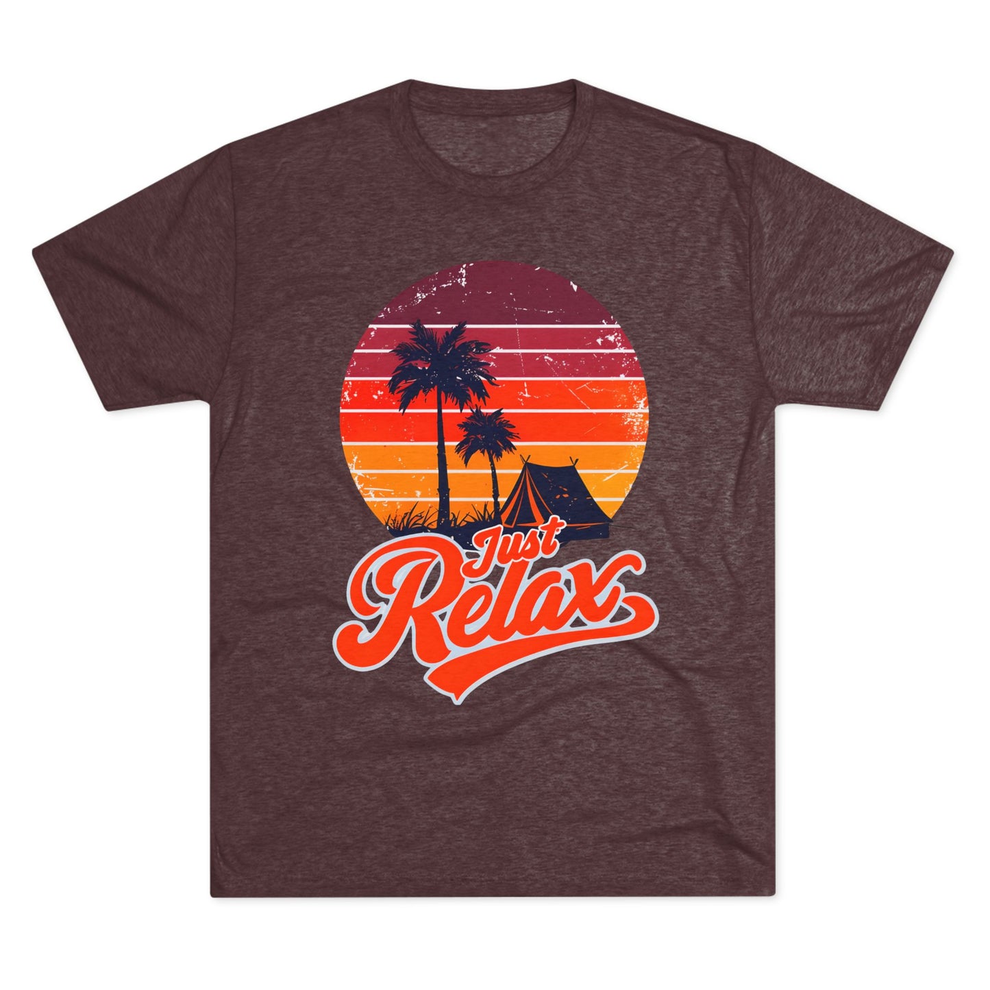 Just Relax Sunset Tee – Retro Palm Beach Vacation T-Shirt