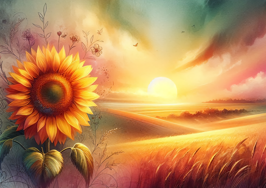 Sunflowers Glass Cutting Board