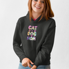 Cat & Dog Mom Hoodie — Floral Paw Print Pet Lover Sweatshirt