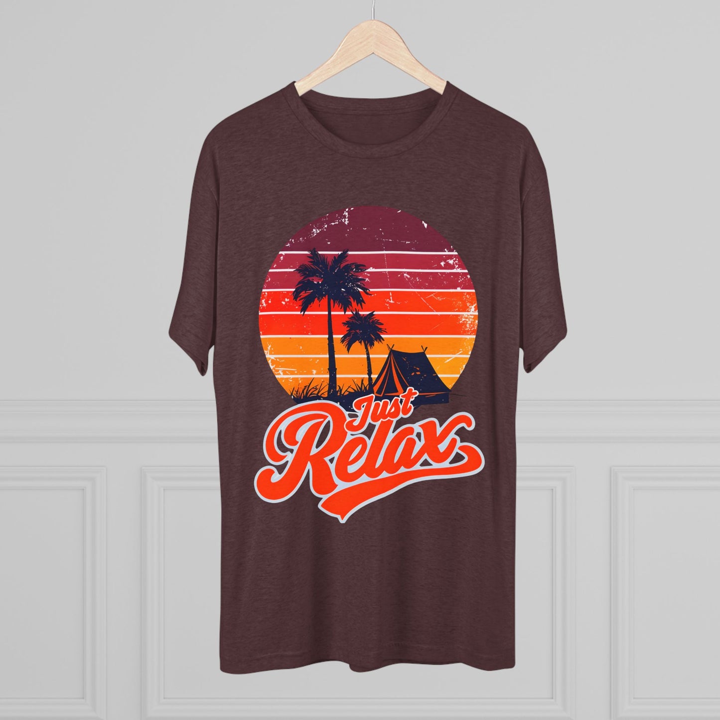Just Relax Sunset Tee – Retro Palm Beach Vacation T-Shirt