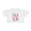 Crop Tee — "Bloom Life Is Good" Floral Graphic Crop Top