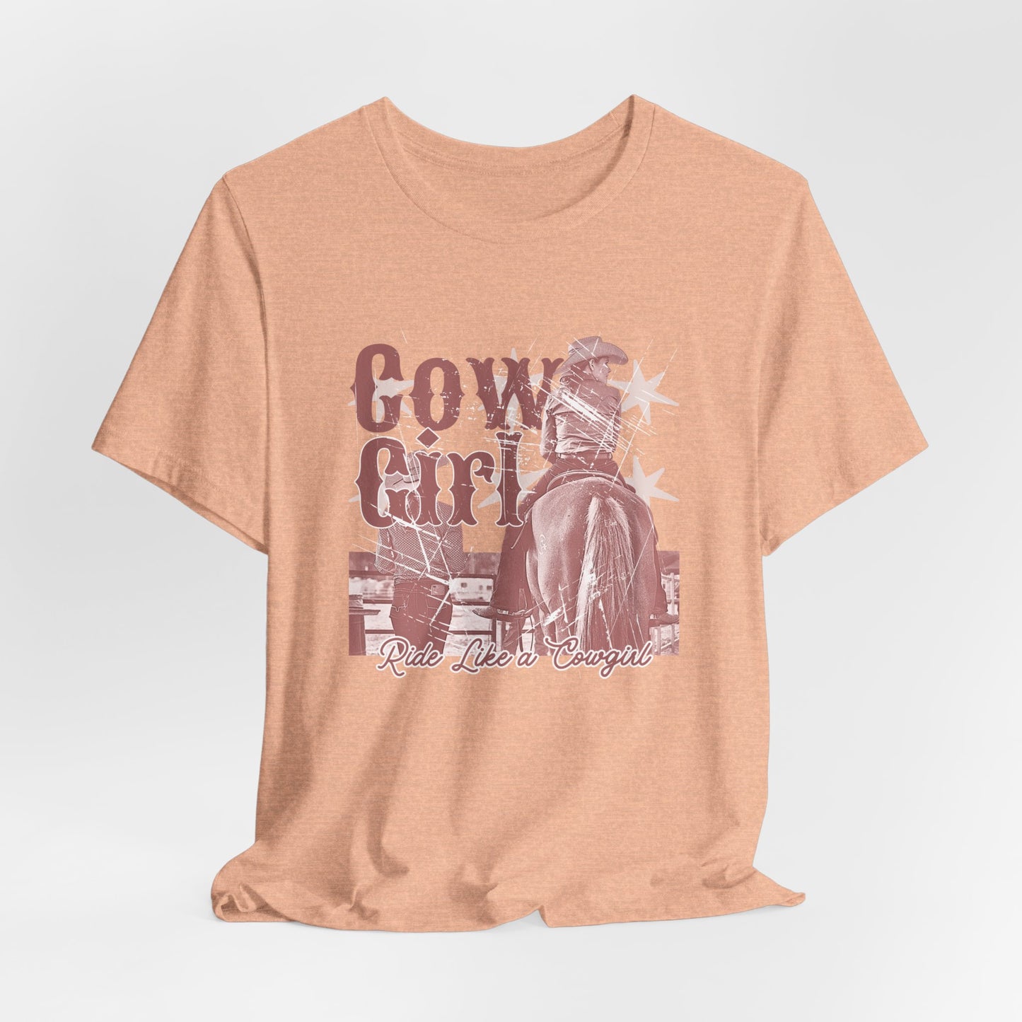 Cowgirl Tee – 'Cowgirl' Vintage Rodeo Graphic Short Sleeve Shirt