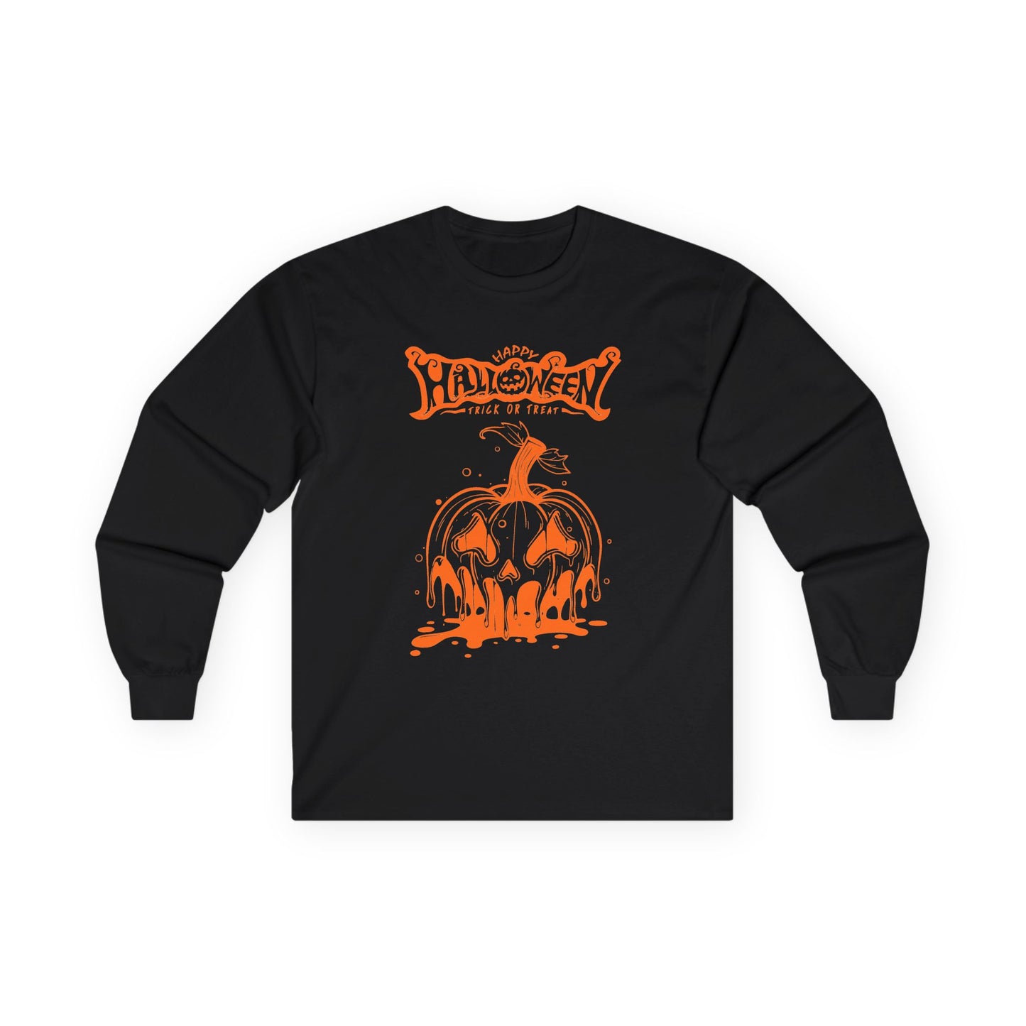 Halloween Pumpkin Drip Long Sleeve Tee