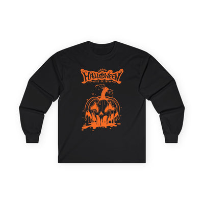 Halloween Pumpkin Drip Long Sleeve Tee