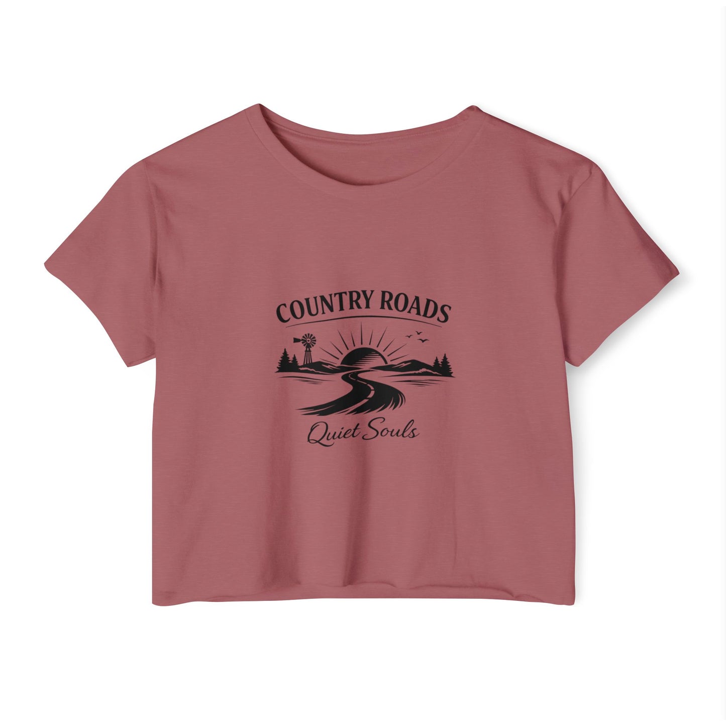 Country Roads Quiet Souls — Women's Festival Crop Top