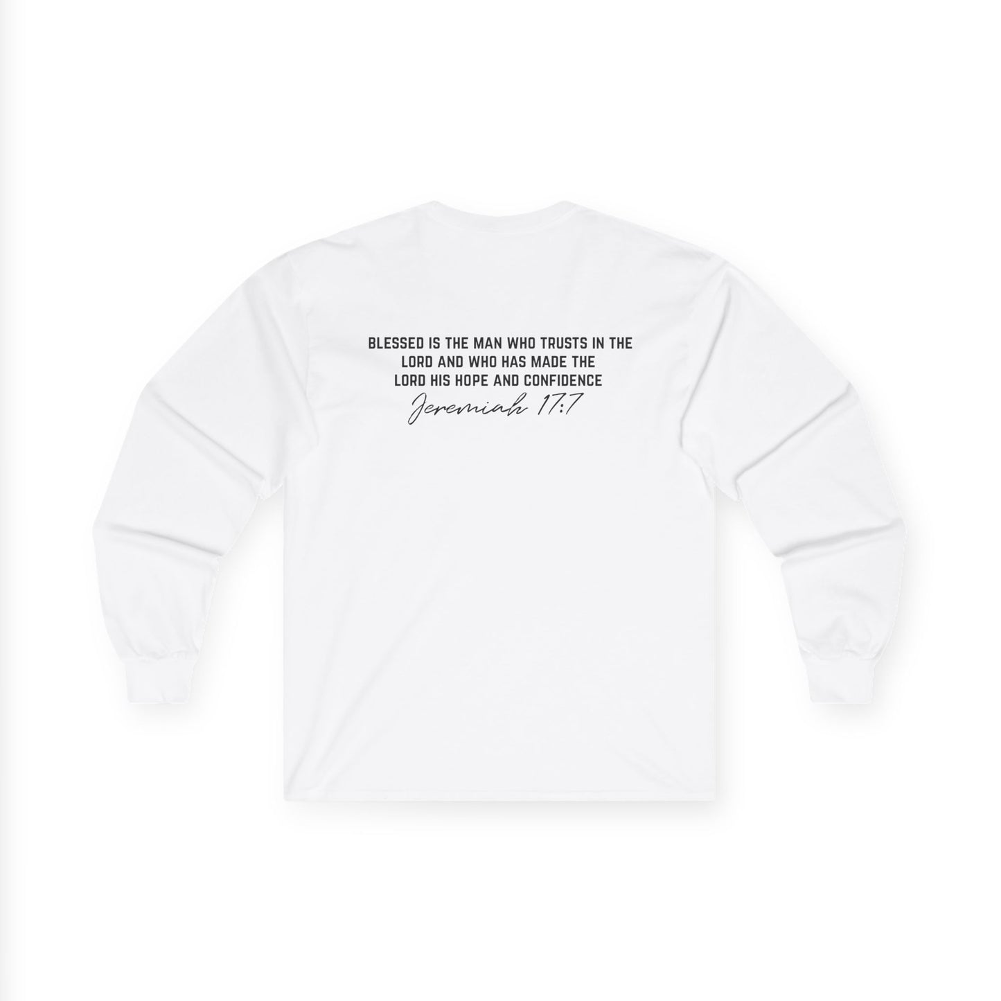 Father Man of God Long Sleeve Tee Vertical Script