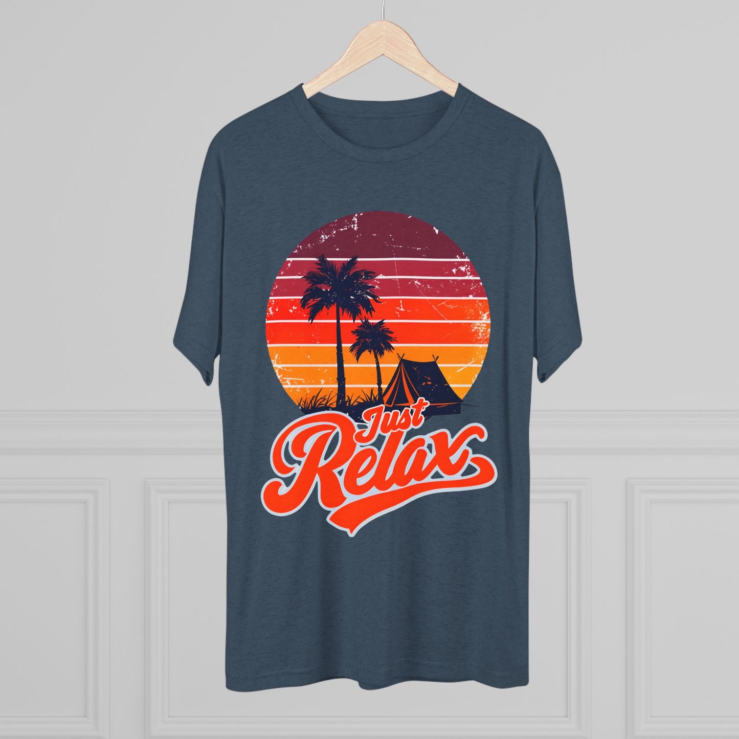 Just Relax Sunset Tee – Retro Palm Beach Vacation T-Shirt