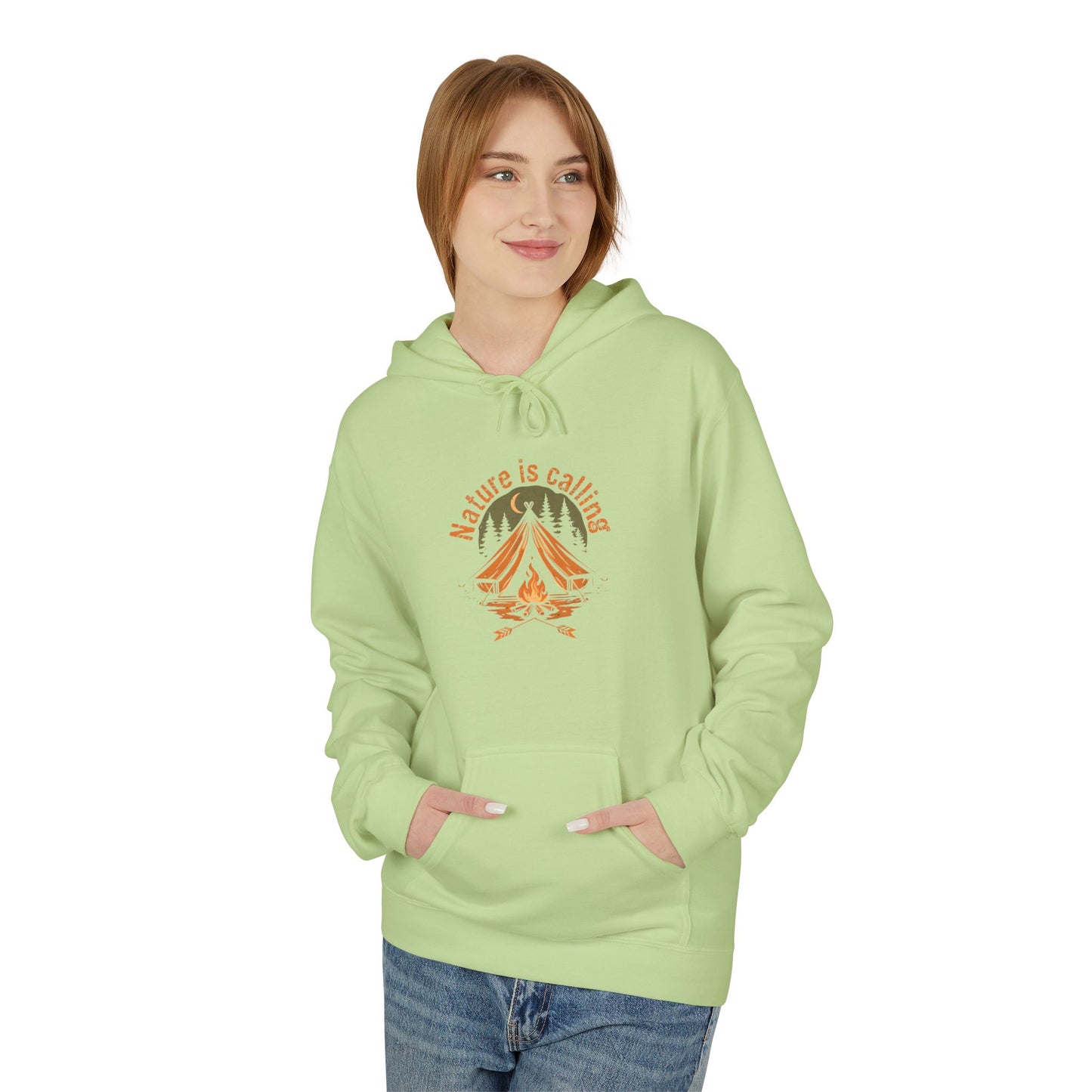 Nature Seeking Hoodie — Mountain & Campfire Outdoor Adventure Pullover