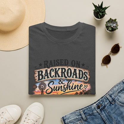 Raised on Backroads & Sunshine T-Shirt — Vintage Country Sunset Tee