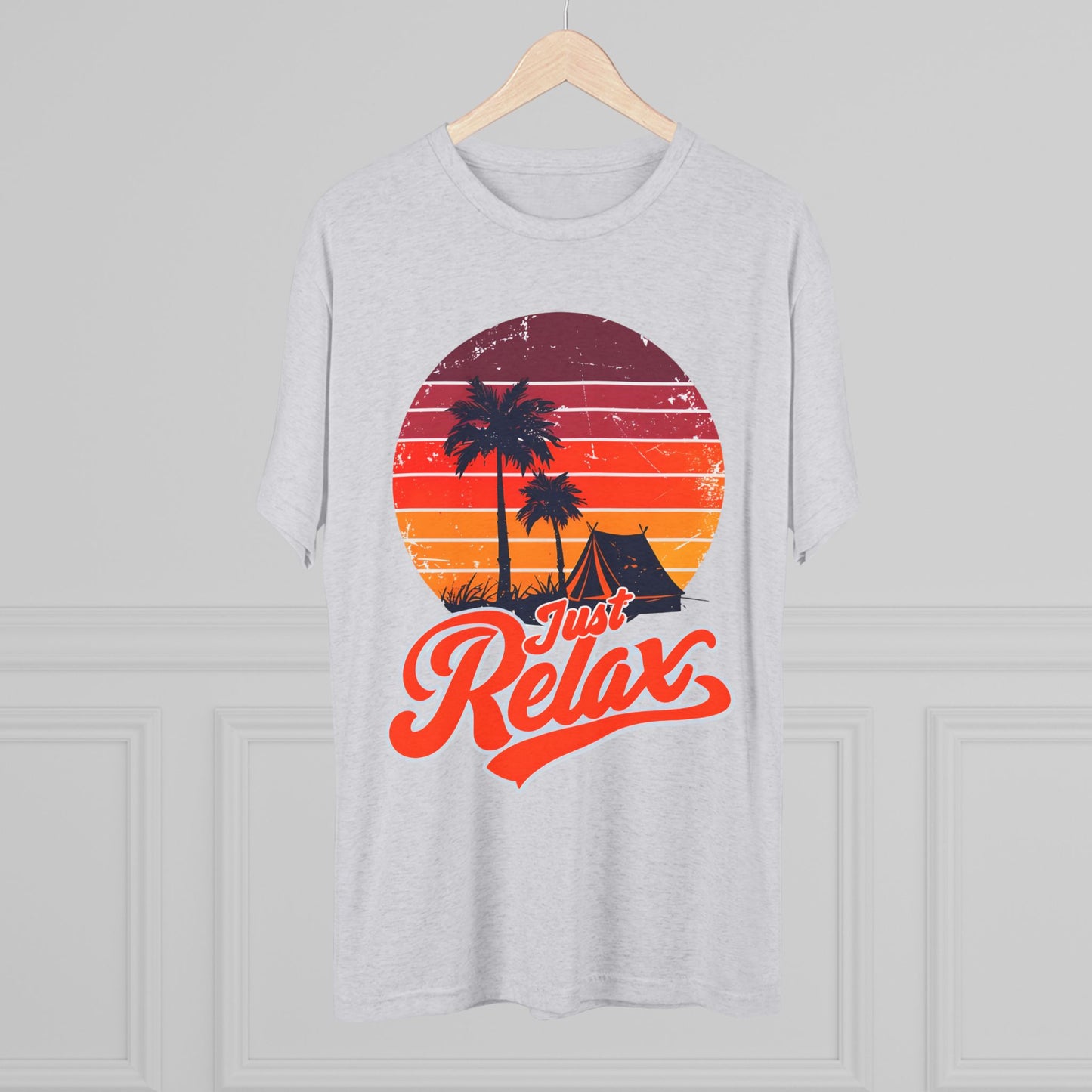 Just Relax Sunset Tee – Retro Palm Beach Vacation T-Shirt
