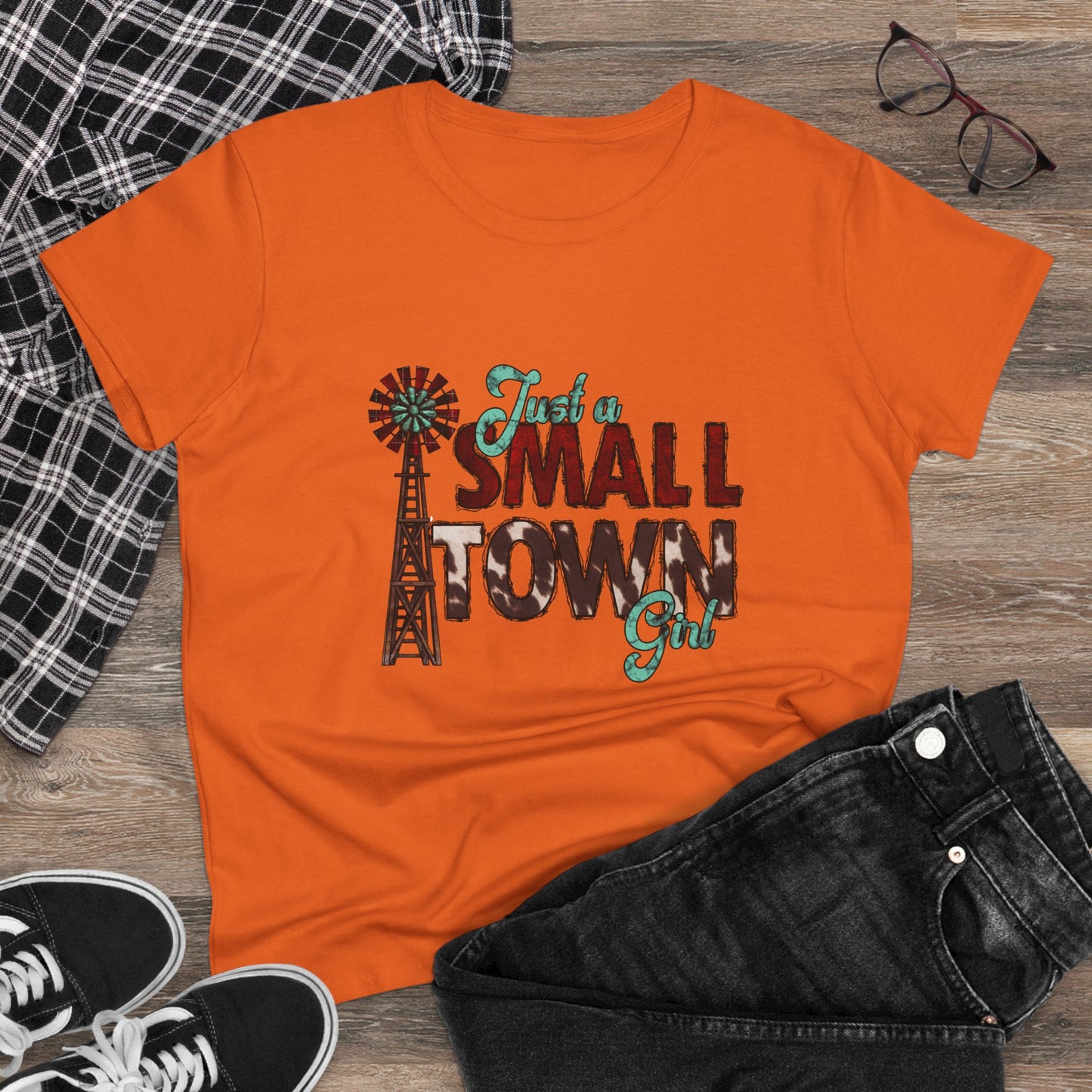 Small Town Girl Tee – Vintage Windmill Women's T‑Shirt