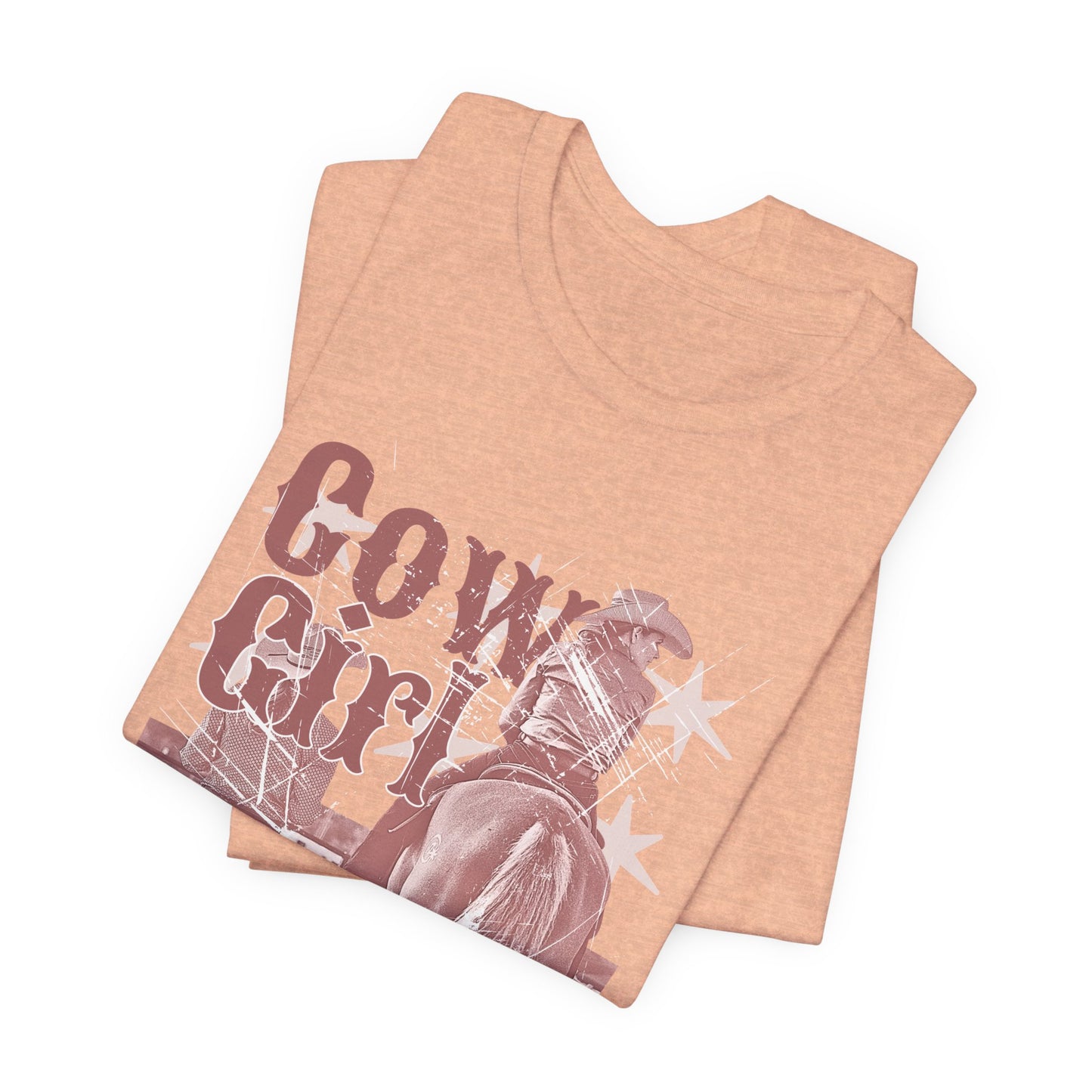 Cowgirl Tee – 'Cowgirl' Vintage Rodeo Graphic Short Sleeve Shirt