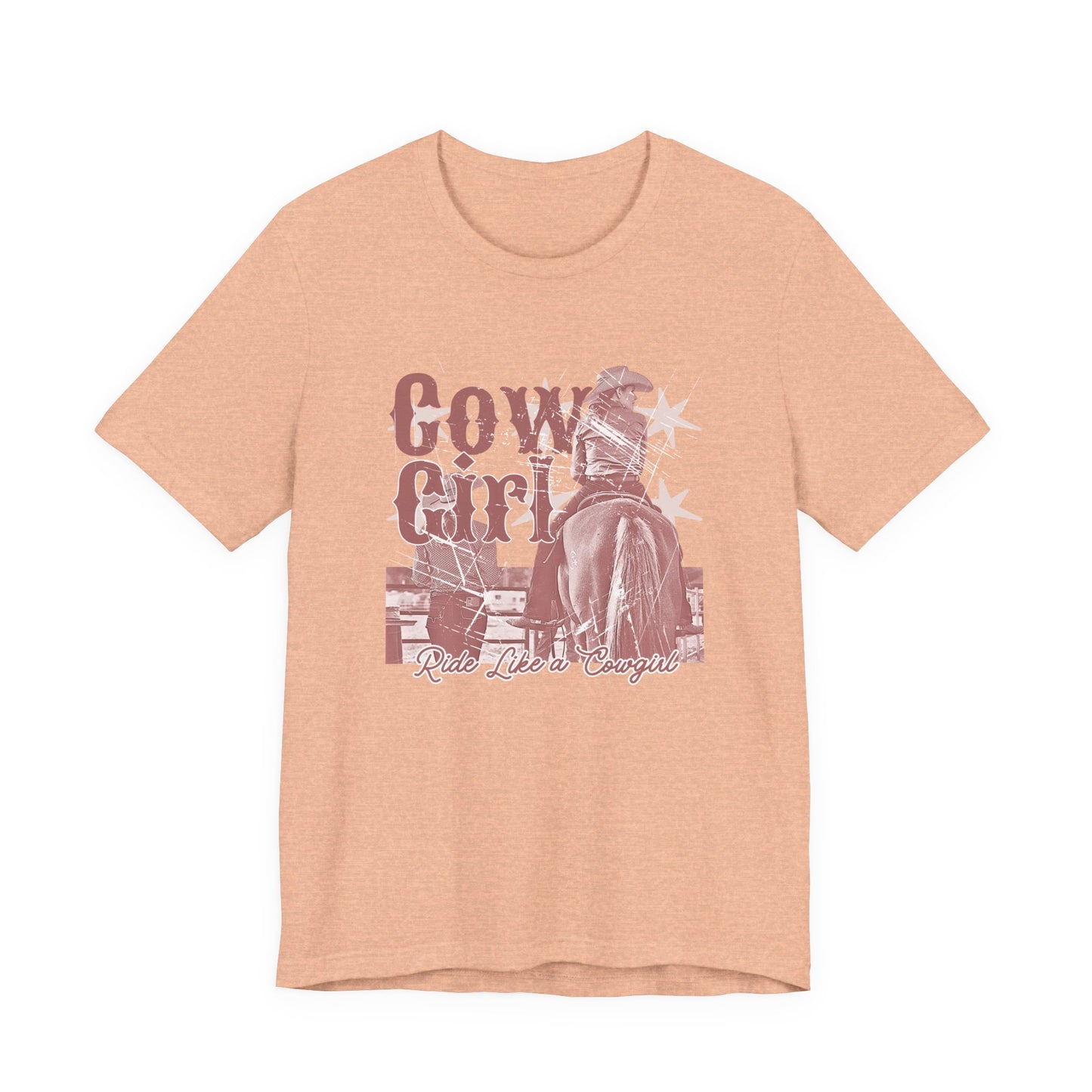 Cowgirl Tee – 'Cowgirl' Vintage Rodeo Graphic Short Sleeve Shirt
