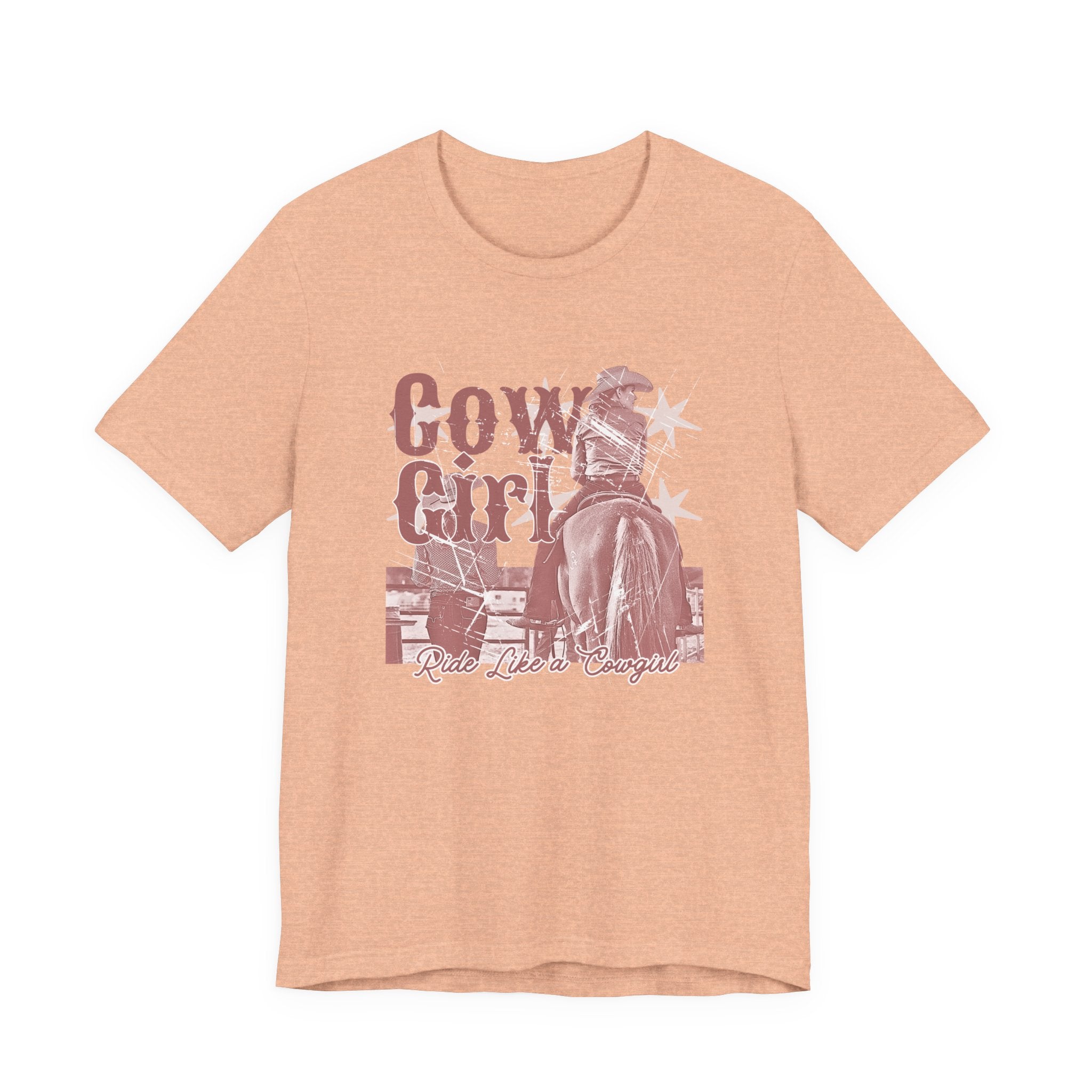 Cowgirl Tee – 'Cowgirl' Vintage Rodeo Graphic Short Sleeve Shirt
