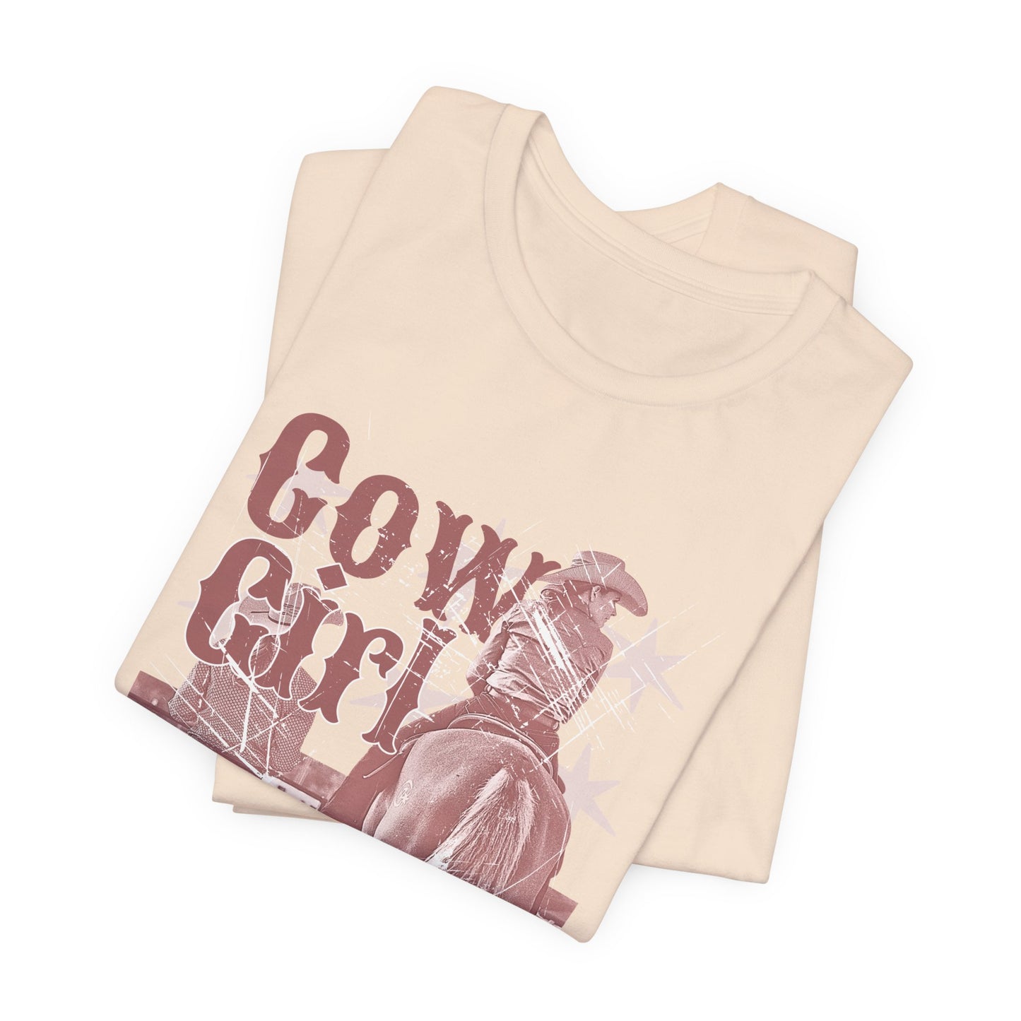 Cowgirl Tee – 'Cowgirl' Vintage Rodeo Graphic Short Sleeve Shirt