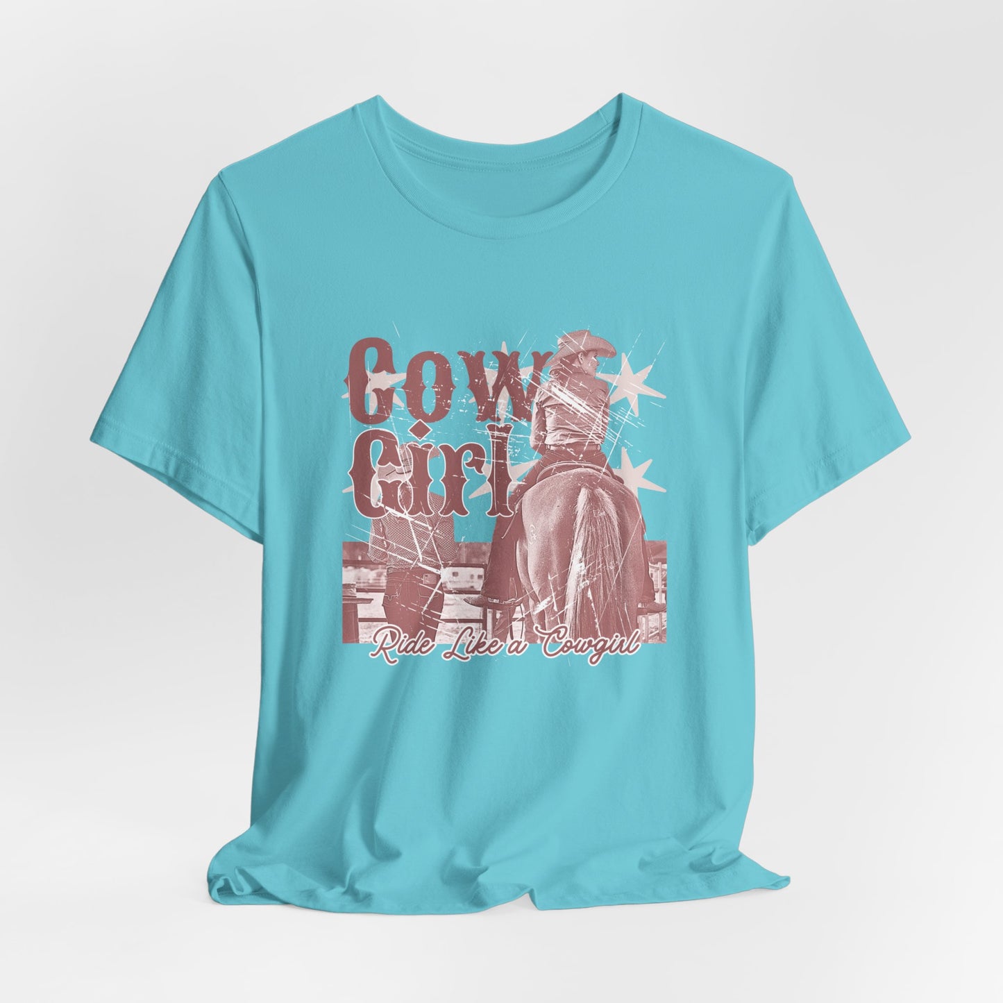Cowgirl Tee – 'Cowgirl' Vintage Rodeo Graphic Short Sleeve Shirt