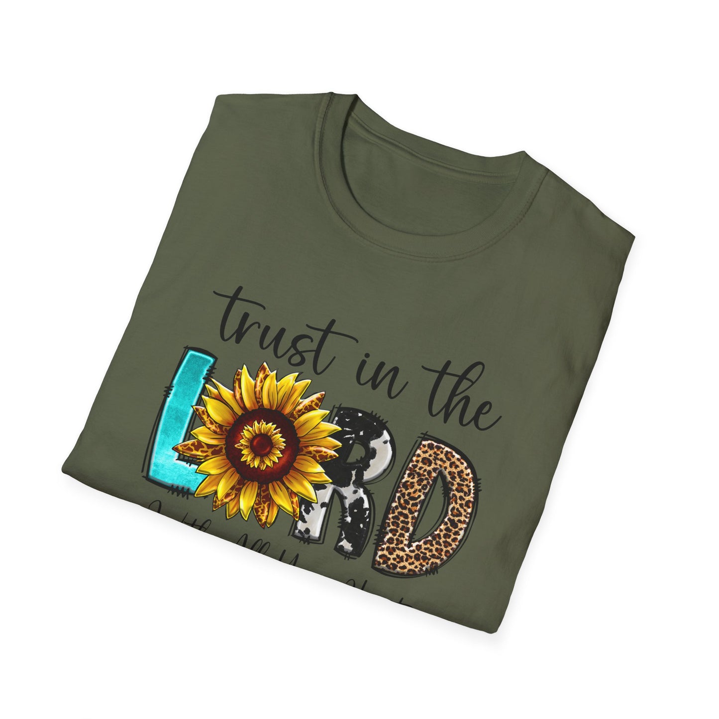 Trust in the Lord Sunflower T-Shirt — "Trust in the Lord with All Your Heart" Inspirational Christian Tee