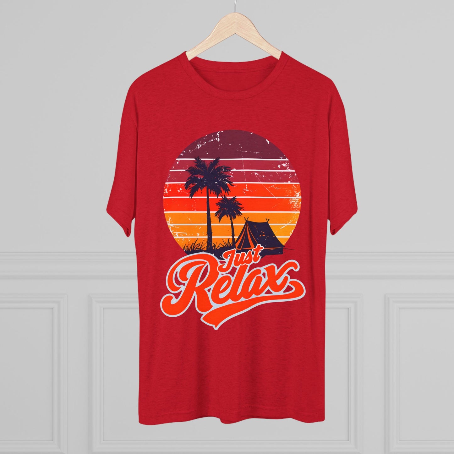 Just Relax Sunset Tee – Retro Palm Beach Vacation T-Shirt