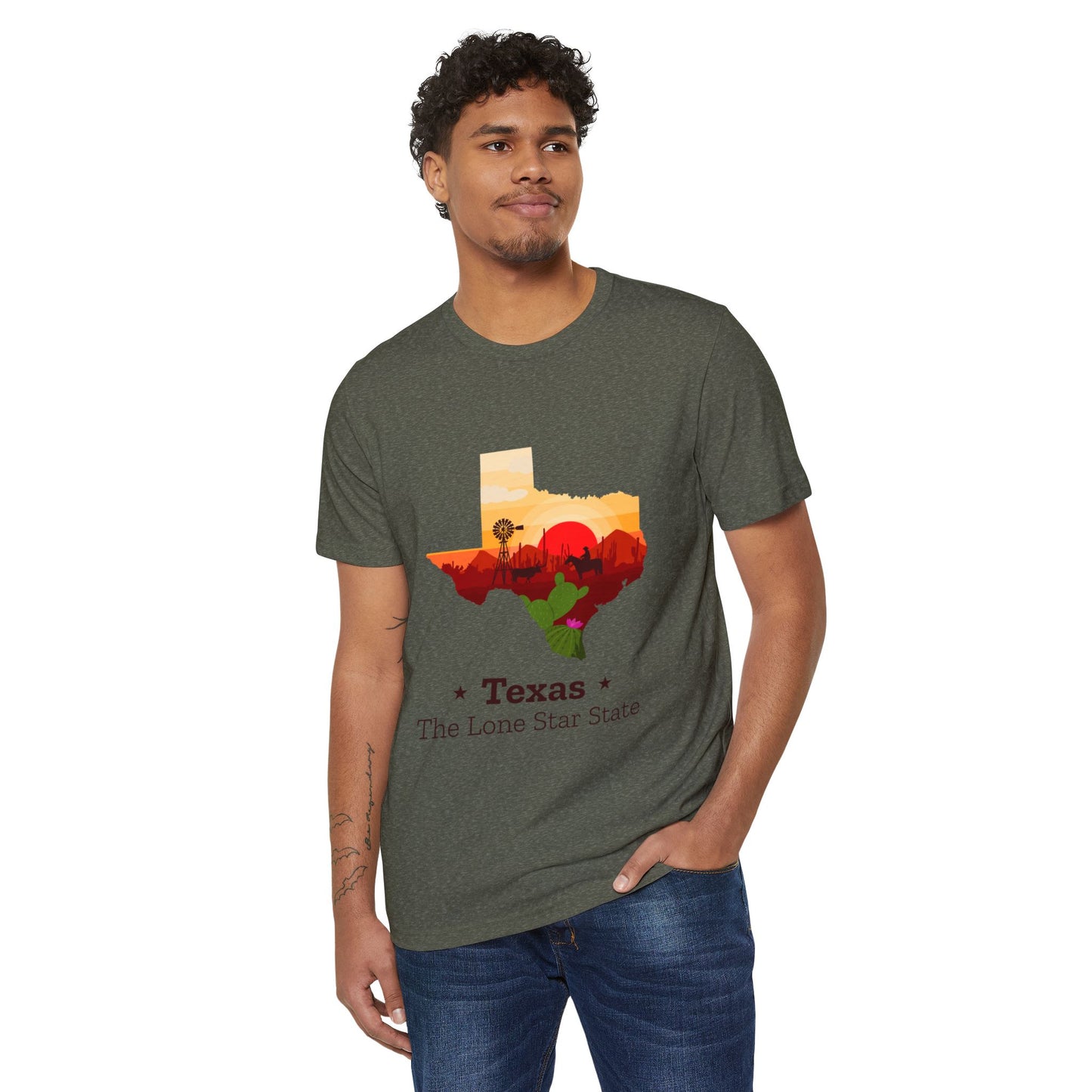 Texas Lone Star State T-Shirt – Scenic State Outline Tee