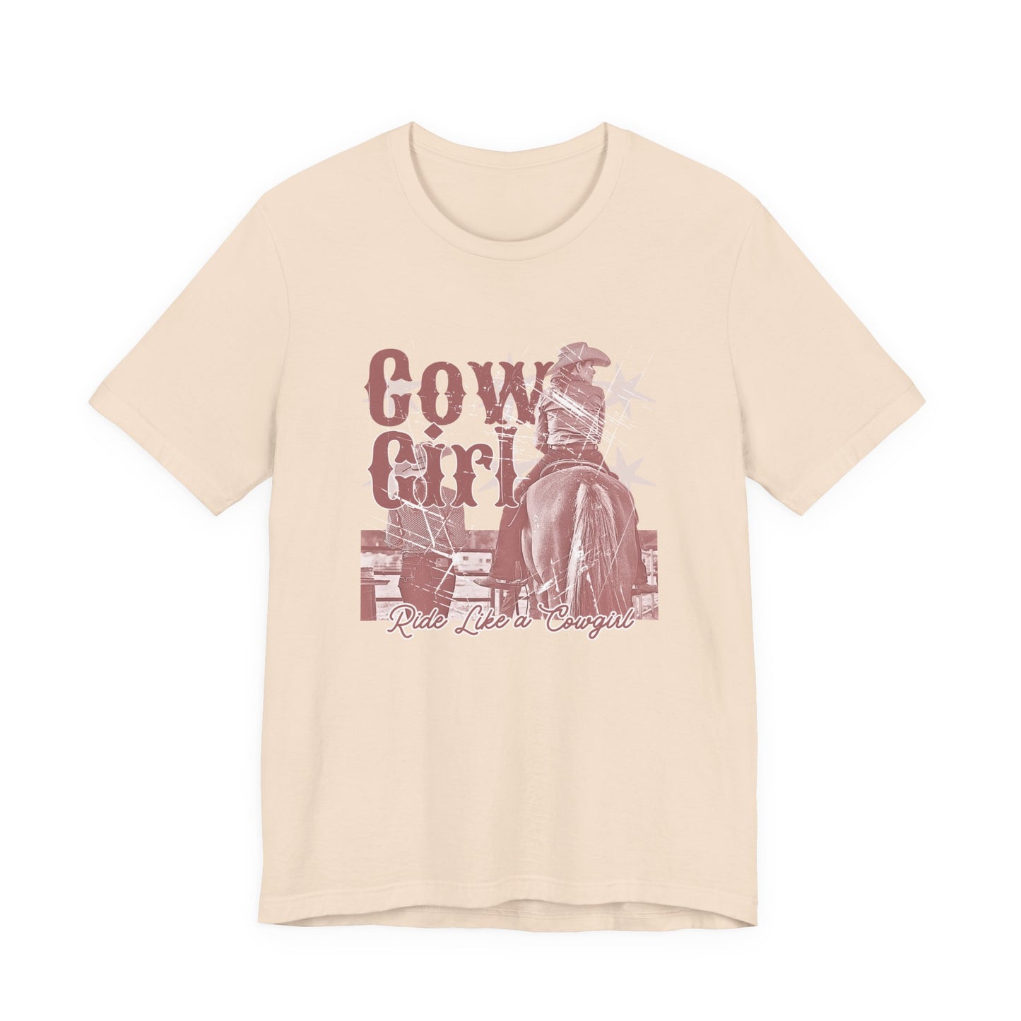 Cowgirl Tee – 'Cowgirl' Vintage Rodeo Graphic Short Sleeve Shirt