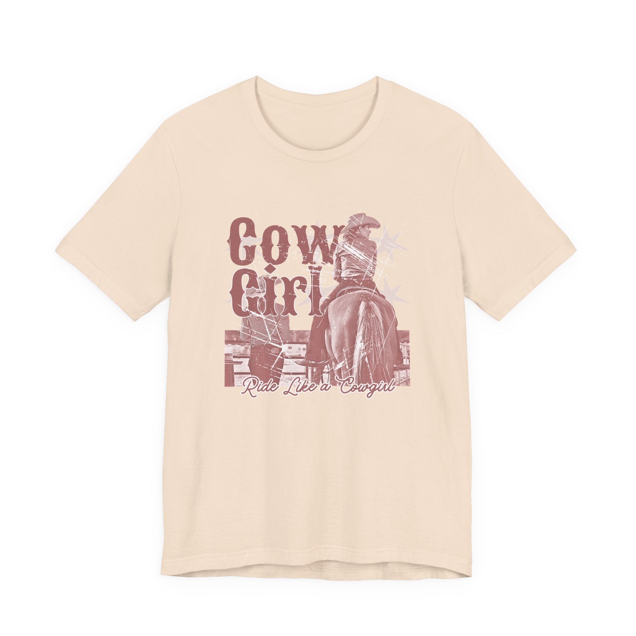 Cowgirl Tee – 'Cowgirl' Vintage Rodeo Graphic Short Sleeve Shirt