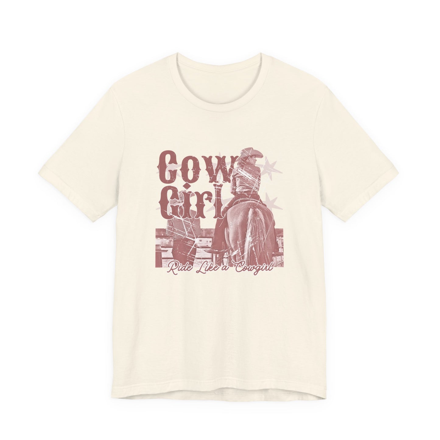 Cowgirl Tee – 'Cowgirl' Vintage Rodeo Graphic Short Sleeve Shirt